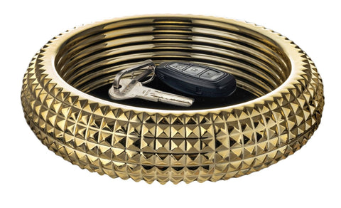 Bongelli Preziosi Svuotatasche rotondo oro "Diamonds", Made in Italy D22 cm