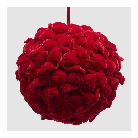 EDG Sfera natalizia con fiocchi D22 cm 2 varianti (1 unità)