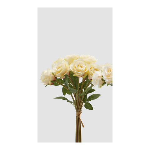 EDG Enzo de Gasperi Mazzo Bouquet 10 Rose con foglie artificiale H40 cm 2 varianti(1 unità)