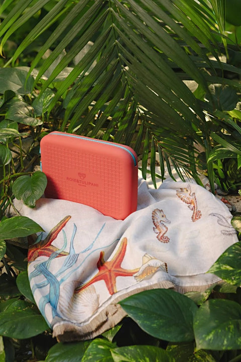 ROSE & TULIPANI Paréo + Pochette de plage Sealife