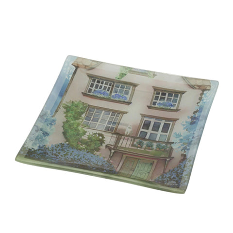 Hervit Piatto in vetro "Cottage" 20x20 cm 4 varianti(1pz)