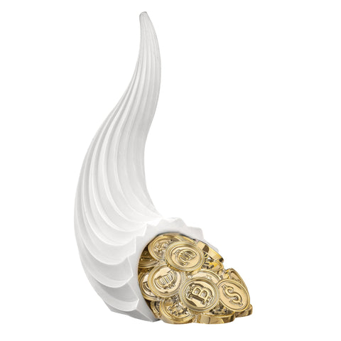 Bongelli Preziosi Scultura Cornucopia bitcoin, Made in Italy H14 cm 2 varianti(1 unità)