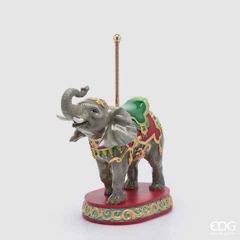 EDG Decoro natalizio elefante in poliresina 35x17xH44 cm