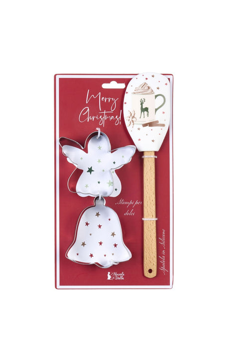 Spatule Nuages ​​en Tissu + 2 moules « Noël arrive » 6 variantes (2 unités)