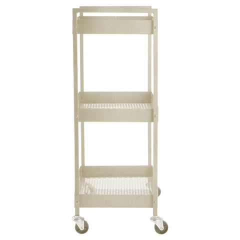 Estia Home Carello organizzativo 3 livelli in metallo crema 43.5x30.5xH79.5 cm