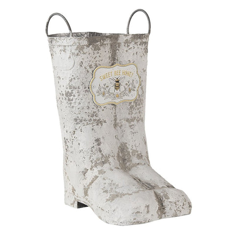 Clayre & Eef Stivali porta vaso per piante metallo 18x24x31/35 cm