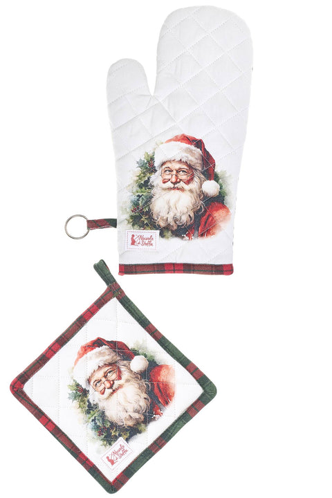 Cloth Clouds Set Glove + Potholder "Christmas is Coming" 6 variants (2 units)