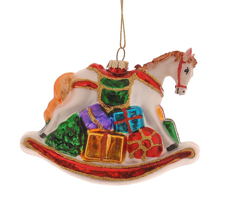 Cheval à bascule en verre décoré Vetur Christmas decoration 8,5 cm