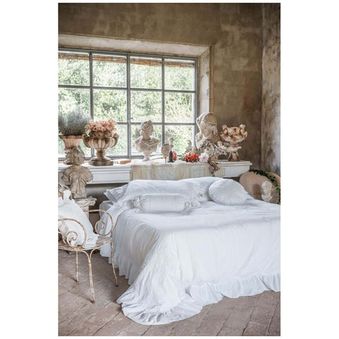 Blanc Mariclò Parure Set Copripiumino matrimoniale +2 copriguanciali "Soffio Collection" 240x260 cm