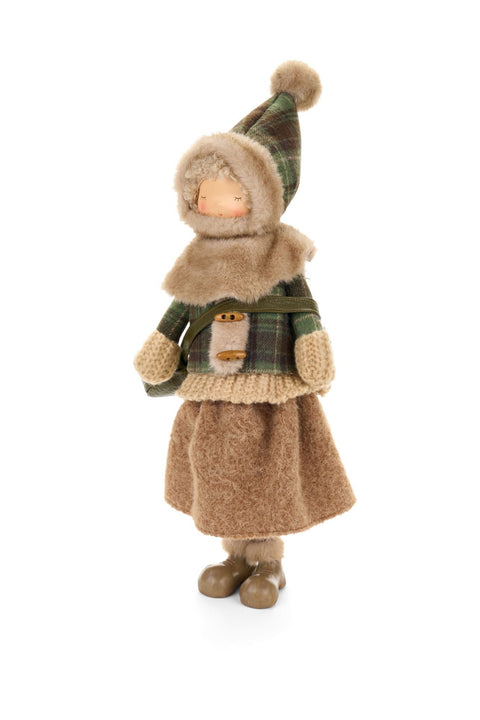 Nuvole di Stoffa Bambola natalizia peluche con borsetta H54 cm 2 varianti (1 unità)