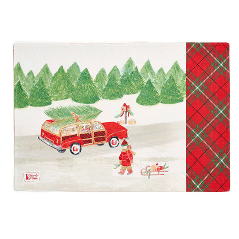 Cloth Clouds Placemat "Christmas Card" 33x50 cm 2 variants (1pc)