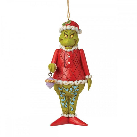 Enesco Decorazione per albero Grinch schiaccianoci "Jim Shore" 7x5xH13 cm