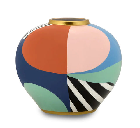 Fade Vase à fleurs en porcelaine "Kandinsky" 24xH20 cm