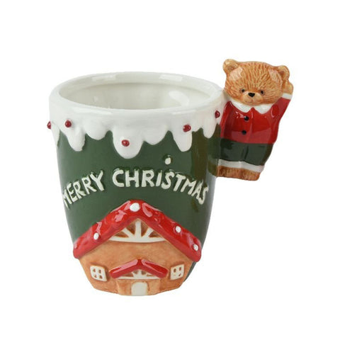 Decoris Christmas Mug in dolomite D8.5xH12 cm 2 variants (1 unit)