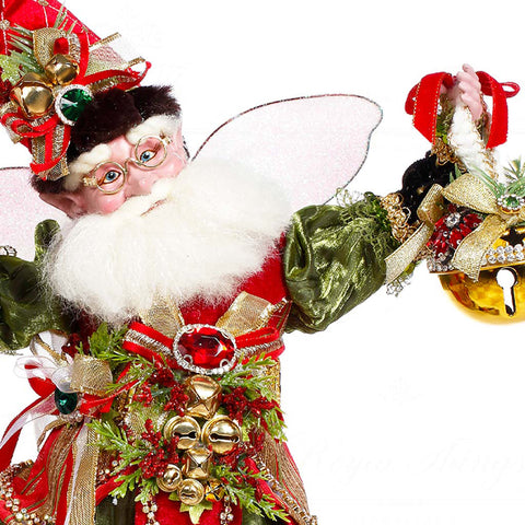 GOODWILL Mark Roberts Fée Père Noël avec clochettes, fait main H37 cm
