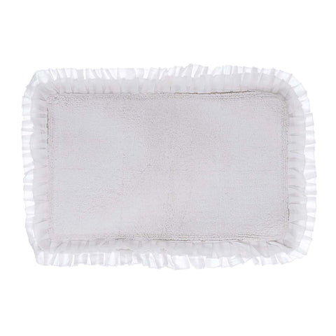 Blanc Mariclò Tappeto bagno in cotone panna con doppia gala "Bagno Chiaro" 50x80 cm - Angelica Home Stabia