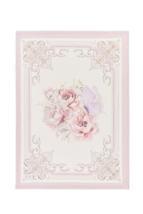 Toile de coton à motifs de nuages ​​et de fleurs « Fiorirà » 50x70 cm 2 variantes (1 unité)