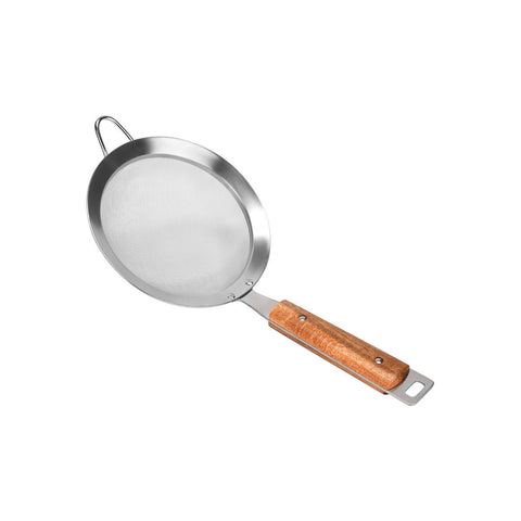 Estia Home Passoire en acier inoxydable et bois 15x3 cm