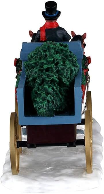 LEMAX Personaggio su carrozza "Christmas Is Coming" H11x21.5x6.6 cm