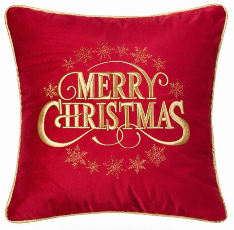 Clodette Cuscino arredo di Natale "Merry Christmas" 45x45 cm 3 varianti(1 unità)