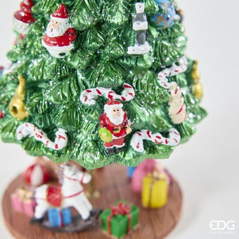 EDG Carillon albero di natale pino poliresina D11 H18 cm