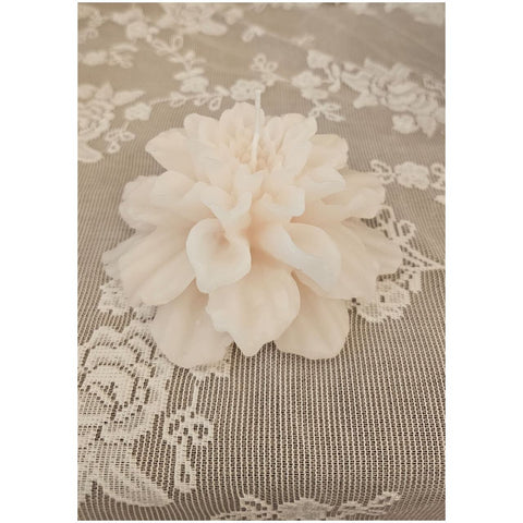 Cereria Parma Candela Fiore Dalia artigianale D12xH5 cm 3 varianti(1 unità)