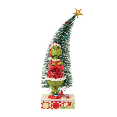 Figurine Grinch Enesco Jim Shore avec sapin de Noël, H 26,5 cm