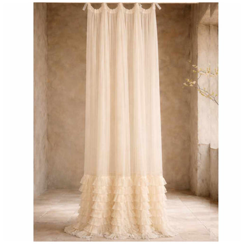 L'Atelier 17 Tenda con tulle e rouches "Valzer" 140x290 cm 3 varianti(1 unità)