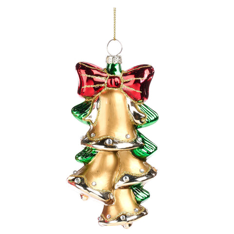 GOODWILL Glitter Glass Bells H21 cm 2 variants (1pc)