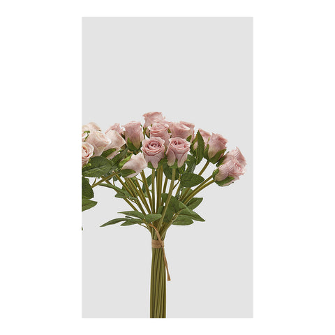 EDG Enzo de Gasperi Mazzo Bouquet 18 Rose con foglie artificiale H40 cm 2 varianti(1 unità)