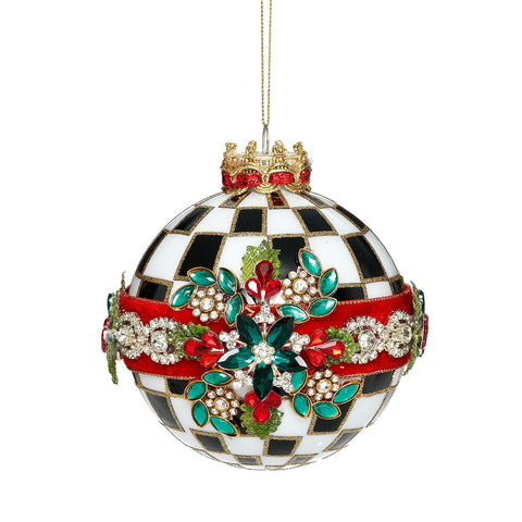 GOODWILL Mark Roberts Box Set 4 sfere di natale in vetro con gioielli per albero D10 cm