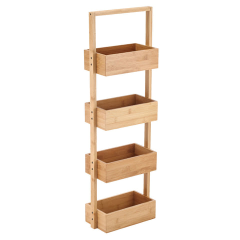 Estia Home Scaffale da terra in bamboo con 4 ripiani 26x17xH88 cm