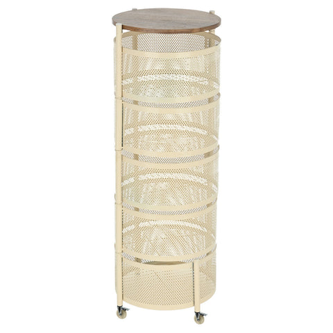 Estia Home Carrello Porta oggetti in metallo avorio "Allure" 5 cassetti D30xH84 cm
