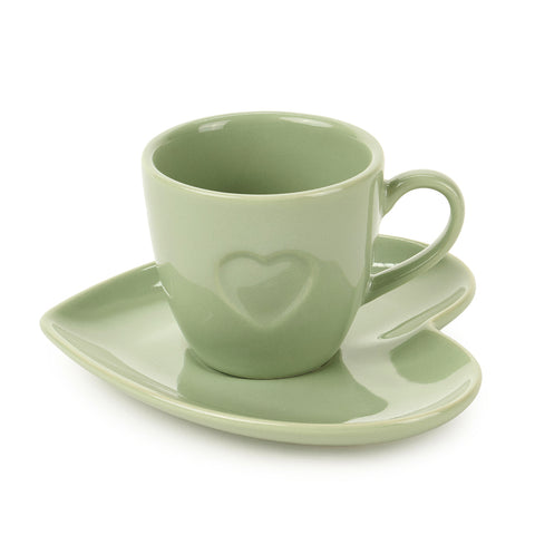 Nuvole di Stoffa Set 6 tazze da caffè in porcellana verde 6,2x5,7 cm