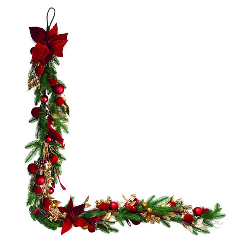 Henriette Festone decorativo di natale con sfere e stelle "Royal Forest" L190 cm