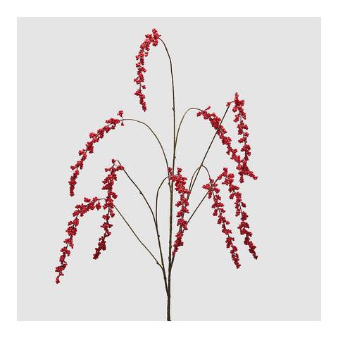 EDG Ramo natalizio decorativo con bacche rosse "Ilex cadente" H150 cm