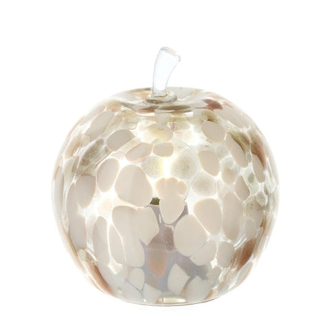 Hervit Apple in transparent glass with led light 22xH23 cm