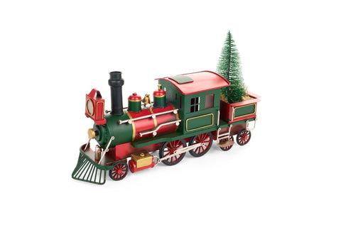 Nuvole di Stoffa Trenino con decori natalizi "VINTAGE TOYS" metallo e plastica 41.5x13.5x29.5 cm