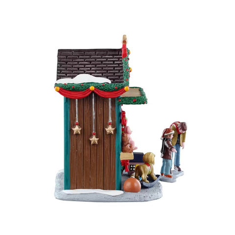 Bâtiment LEMAX « Atelier de jouets du Père Noël » en résine H13,9x19,5x9,5 cm
