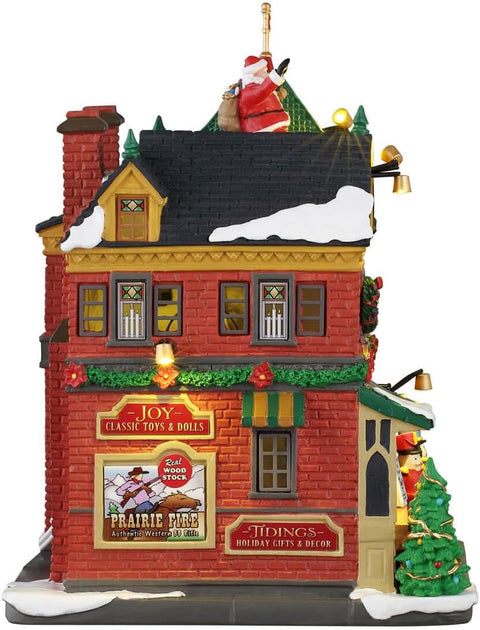 LEMAX Edificio con luci led "Tidings And Joy" H23.5x22.5x18.5 cm