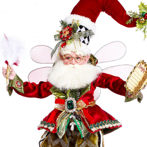 GOODWILL Mark Roberts Santa Claus Fairy Figurine with list, handmade H54 cm