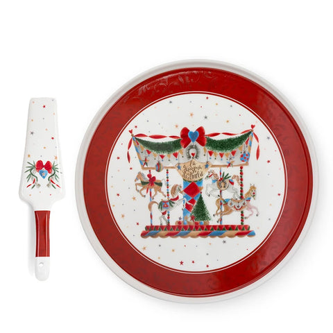 Assiette à gâteau et pelle à gâteau « La Giostra » D32 cm, 2 variantes (2 unités)