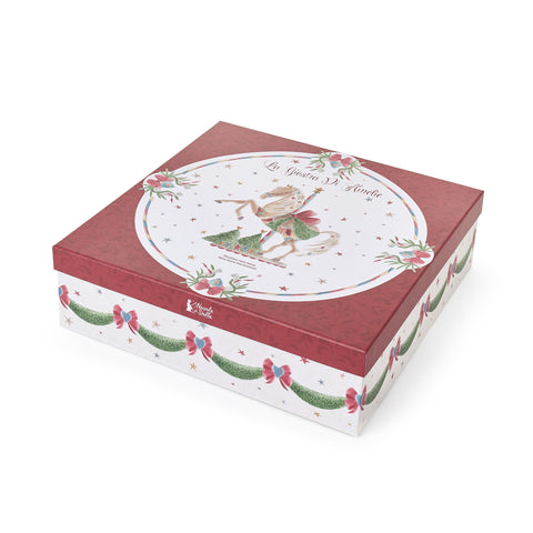 Présentoir de cuisine en porcelaine de Noël « Carrousel » D 32 cm