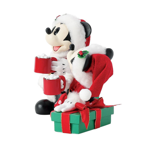 Department 56 Disney Set 2 Statuine di natale Topolino e Minnie "Cocoa Break" 19x11.5xH14 cm