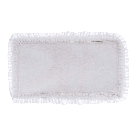 Blanc Mariclò Tappeto bagno in cotone panna con doppia gala "Bagno Chiaro" 50x110 cm - Angelica Home Stabia