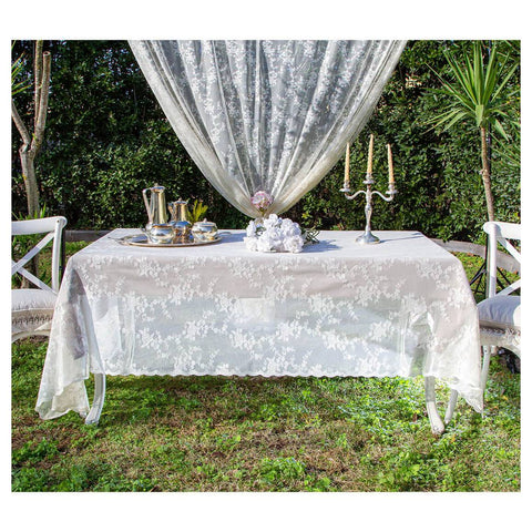 L'ATELIER 17 Tovaglia rettangolare in pizzo "Ciel" 160x280 cm 3 varianti(1 unità) - Angelica Home Stabia