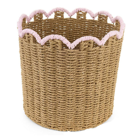 Nuvole di Stoffa Panier rond en rotin "Sweet Bear" 2 variantes (1 unité)