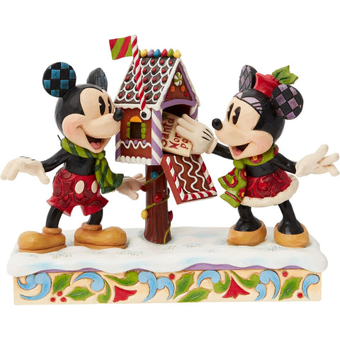 Figurine de Noël Enesco Mickey et Minnie "Jim Shore" 20x10xH17,8 cm