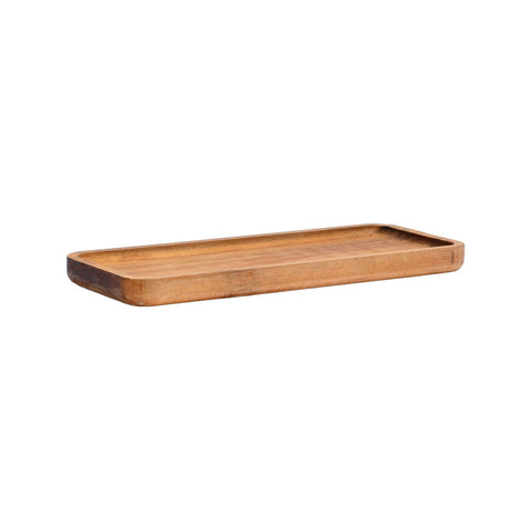 Estia Home Plateau rectangulaire en bois d'acacia "Allure" 28x12xH2 cm