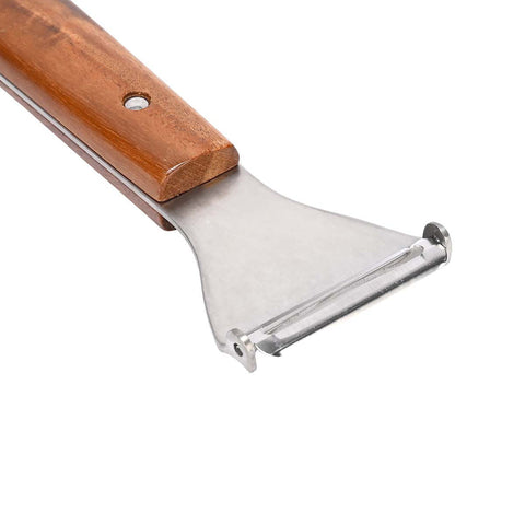 Estia Home Économe en acier inoxydable, manche en bois « Allure » 19x5.5 cm